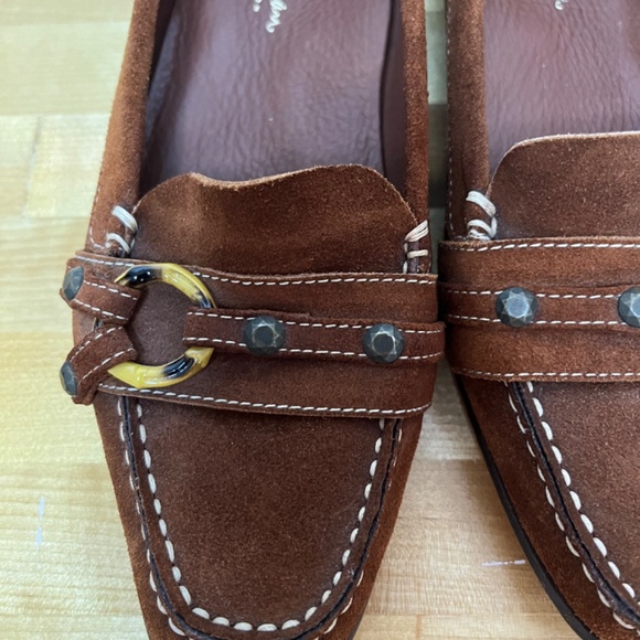 Cole Haan suede Loafers Brown flats Size 7.5 B Made In Italy Preppy slide on - Picture 5 of 13